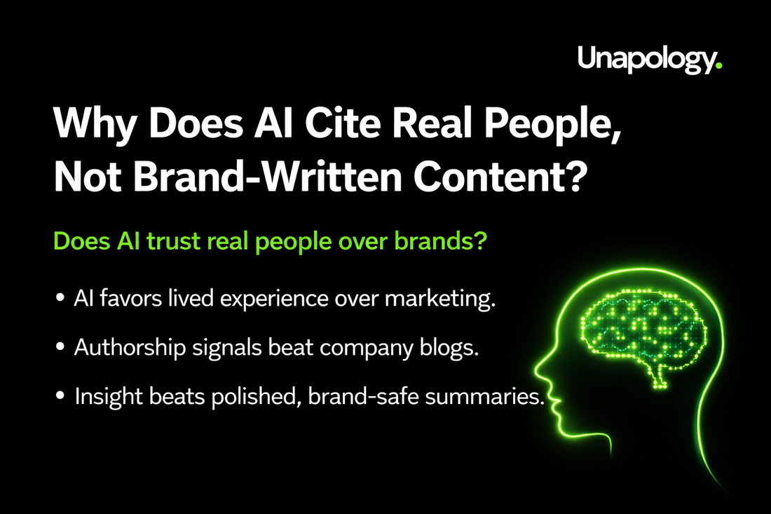 Why Does AI Cite Real People, Not Brand-Written Content?